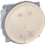 Interrupteur vmc 2 vitesse + marche / arr�t - comete couleur titane