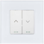 Interrupteur pour volets roulants automatiques avec flêches et cadre pc modern blanc Interrupteur pour volets roulants automatiques avec flêches et cadre pc modern blanc