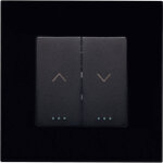 Interrupteur pour volets roulants automatiques avec fl�ches et cadre pc modern noir