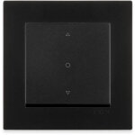 Interrupteur pour volet roulant noir m�tallis� � 3 positions ? ensemble complet avec plaque ? 218 / 14e ...