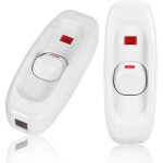 Interrupteur � touche basculante, interm�diaire, lampe de chevet, 250v 10a in - line lamp on / off c�ble ...