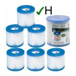 Lot de 6 cartouches de filtration intex pour filtre piscine intex type h