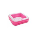 Intex - pataugeoire carrée rembourée - rose et blanc - petite piscine gonflable - livraison gratuite Intex - pataugeoire carrée rembourée - rose et blanc - petite piscine gonflable - livraison gratuite