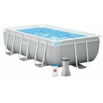Intex prisma frame piscine rectangulaire gris 300x175x80 cm