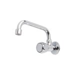 Robinet cuisine eau froide chrome mural bec sup�rieur