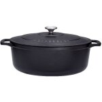 Invicta - cocotte ovale en fonte �maill�e 31cm noire sublime - chasseur - puc473101