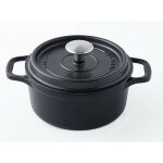 Invicta - cocotte ronde en fonte maille 22cm noir 402221