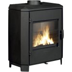 Invicta pole  bois fonte carolo anthracite, flamme verte, 40  100m - 8kw