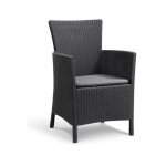 Allibert - iowa fauteuil de jardin aspect rotin tresse gris Allibert - iowa fauteuil de jardin aspect rotin tresse gris