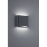 Applique rectangulaire thames ii led double emission ip54 anthracite l11 cm trio lighting