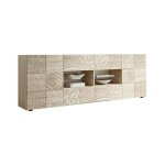 Iperbriko - buffet 2 portes 4 tiroirs finition chne srigraphi l. 241 p. 42 h. 84 cm