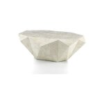 Iperbriko - table basse moderne en pierre fossile beige 120 x 70 x h 40 Iperbriko - table basse moderne en pierre fossile beige 120 x 70 x h 40