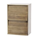 Iris ohyama, meuble, biblioth�que, �tag�re de rangement, 2 portes rabattables, design, solide, moderne, ...