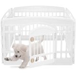 Iris ohyama, parc pour chien int�rieur, ext�rieur avec 4 panneaux, h60cm, blanc, plastique, ci - 604e ...