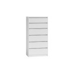Hucoco - iris t6 - commode de chambre 6 tiroirs - 139x70x43cm - meuble de rangement - style scandinave ...