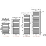 Irsap - radiateur sche - serviettes eau chaude ares 860w blanc - eig053b01ir01nnn