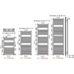 Radiateur sche serviettes ares eau chaude hauteur 818 mm largeur 580 mm 414 w - i. r group (irsap)