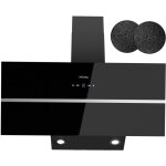 Iseasy hotte aspirante 90cm, hotte de cuisine inclines, classe a + + , 578 m / h, evacuation ou recyclage, ...