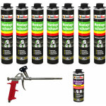 B2 lot de 7 cartouches de 750 ml de mousse polyur�thane monocomposante de construction / montage pour ...