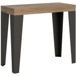 Itamoby - console extensible 90x40 / 196 cm flame small ch�ne nature structure anthracite