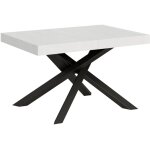 Itamoby - table extensible 90x130 / 234 cm volantis fr�ne blanc structure anthracite