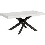 Itamoby - table extensible 90x180 / 440 cm volantis frêne blanc structure anthracite Itamoby - table extensible 90x180 / 440 cm volantis frêne blanc structure anthracite