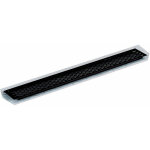 Itar ? grille a�ration vmc aluminium noir 550 mm ? encastrement 515 x 58 mm ? fixation encastr�e pour ...