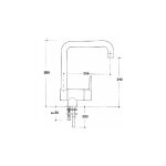 Itar - mitigeur pour vier  bec rabattable - saillie : 200 mm - dcor : chrom - matriau : laiton - ...
