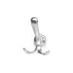 Porte manteaux � 3 crochets - d�cor : anodis� argent - entraxe de fixation : 24 mm - hauteur : 100 mm ...