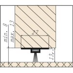 Plinthe alu plat 10 mm 3m