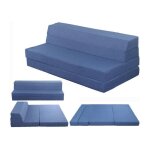 Matelas pliable 135x190x12cm - matelas futon pliant 2 en 1 - lavable en machine - canap lit pour adulte ...