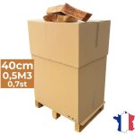 J'envoie du bois - bois de chauffage 40cm - palette de 0, 5m3 - b�ches extra s�ches (�tuv�es) - po�le, ...