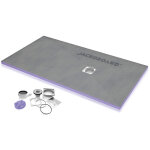 Jackon insulation - jackon receveur de douche � carreler aqua d�centr� 1200x900x40mm siphon horizontal ...