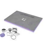 Jackon insulation - jackon receveur de douche � carreler aqua centr� 1200 x900x40mm siphon horizontal ...