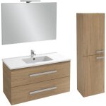 Meuble vasque 100 cm jacob delafon ola up chne + colonne + miroir et spots