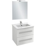 Jacob delafon - meuble vasque 60 cm ola up blanc brillant avec miroir et spot