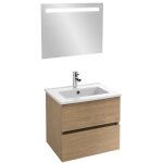 Meuble vasque 80 cm jacob delafon tolbiac chne + miroir led
