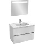 Meuble vasque 81 cm jacob delafon tolbiac blanc + miroir led
