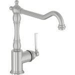 Jacob delafon - mitigeur cuisine cleo, bec haut inox brosse