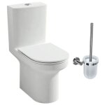 Jacob delafon - pack wc au sol blanc sans bride elite avec abattant extraplat fermeture douce avec porte ...