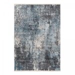 Jadorel - tapis salon et chambre 120x170 bleu et gris rectangle tiss� motif abstrait medella