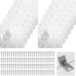 Jalleria - 12 pcs plaque reparation charniere porte, kit de rparation charnire meuble, hinge repair ...