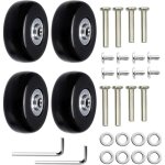 4 pices valise roues de rechange valise roues remplacement roue de valise universelle bagages essieux ...