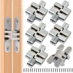 Jalleria - 6 pi�ces pliante charni�re cach�e croix charni�res, fermeture charni�re invisible, armoire ...