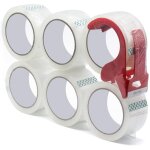 Lot de 6 rouleaux ruban adhsif transparent pour l'emballage de cartons, ruban industriel transparent ...