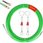 Jalleria - aiguille electricien, 50m tire fil electrique 4mm diamtre tire fils electrique, avec 2 tte ...