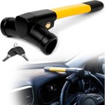 Jalleria - antivol de volant en t jaune - dispositif antivol de voiture haute visibilit, antivol de ...