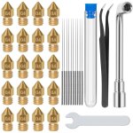 Buse en laiton pour imprimante 3d 33 pi�ces 0, 4 mm 0, 2 mm 0, 6 mm pour creality ender 3 v2 / ender ...