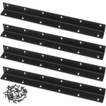 Jalleria - connecteur d'angle en l, lot de 4, querre d'angle perfore 90 degrs, renfort robuste pour ...