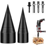 Foret de fendage de bois, 32mm + 42mm fendeur de buche, foret conique avec 4 poignes, foret  bois pour ...